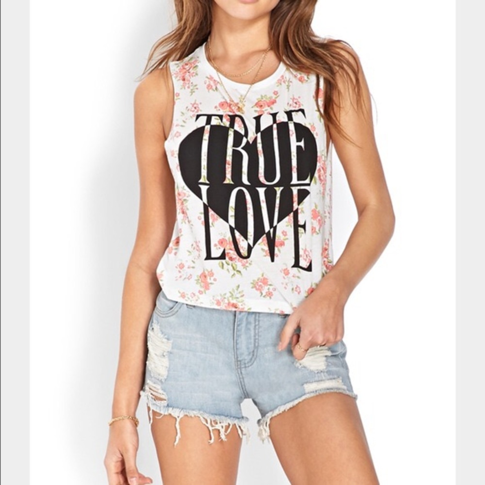 True Love Forever 21 Tank Top